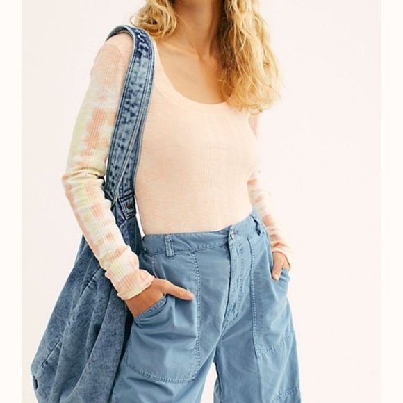 Free People Pink Long Sleeve Tee - Picture 2 of 10